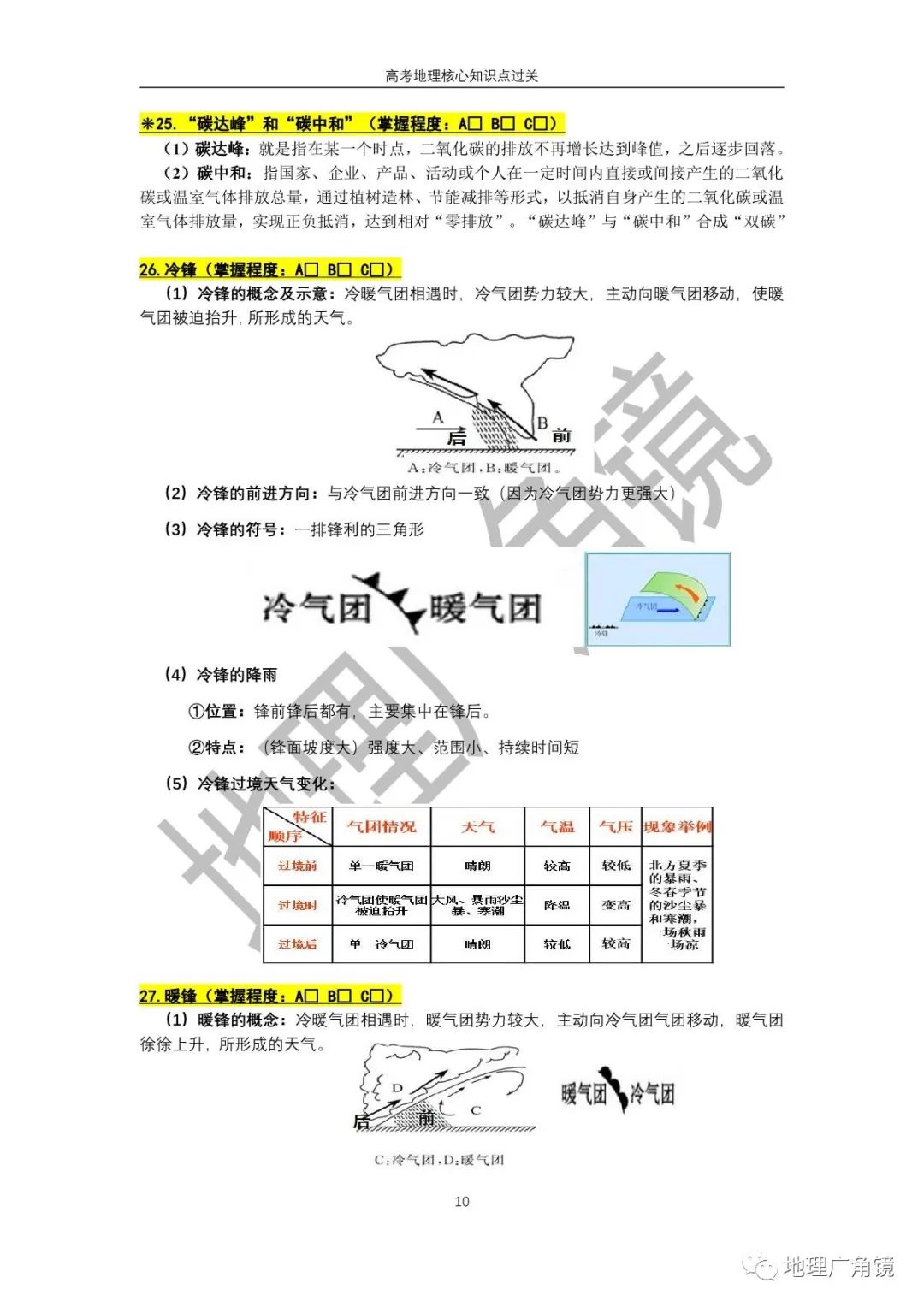 查缺补漏量化过关-《高三复习必备——高考地理核心考点过关手册(新课标版)》 第18张