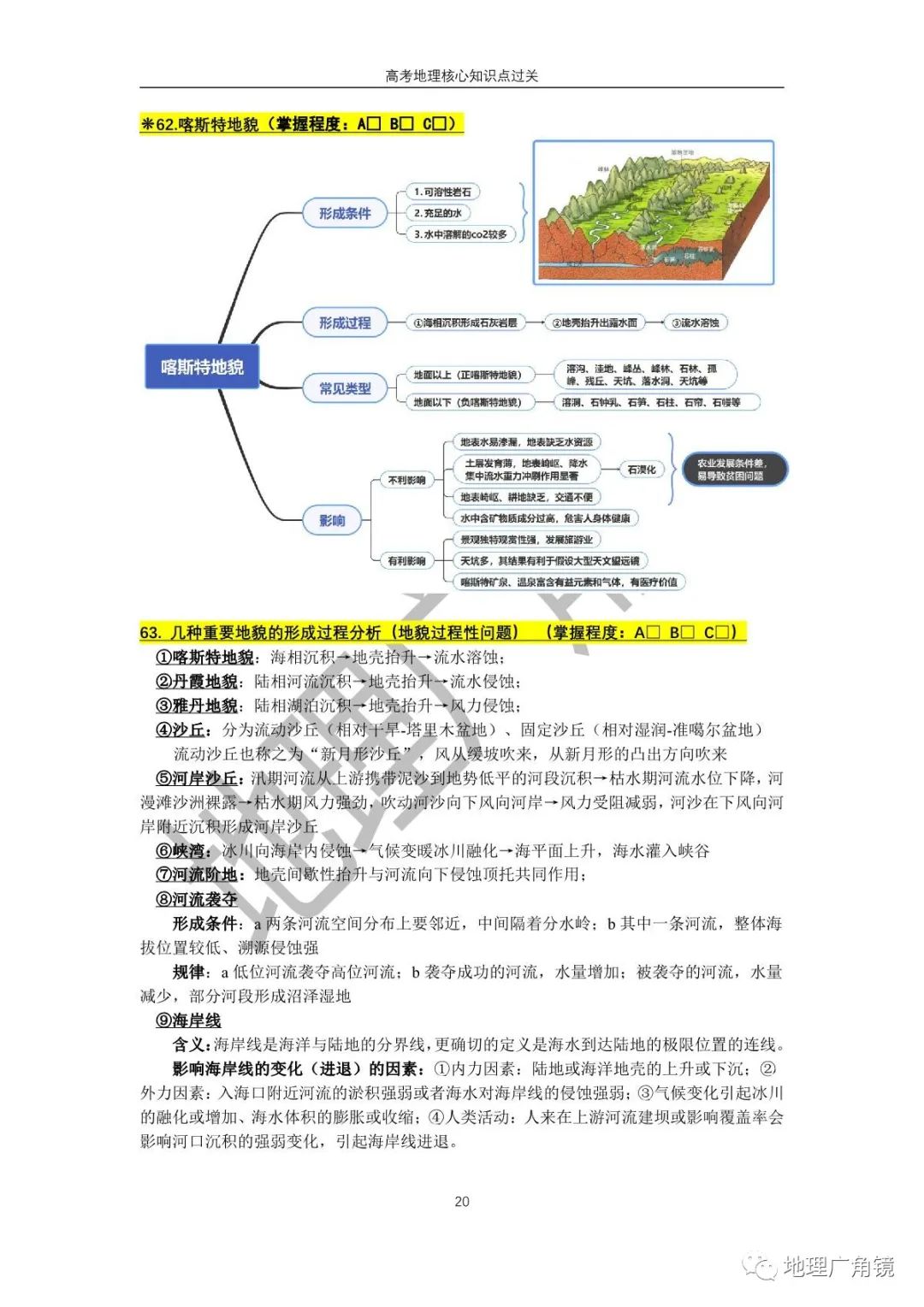 查缺补漏量化过关-《高三复习必备——高考地理核心考点过关手册(新课标版)》 第28张