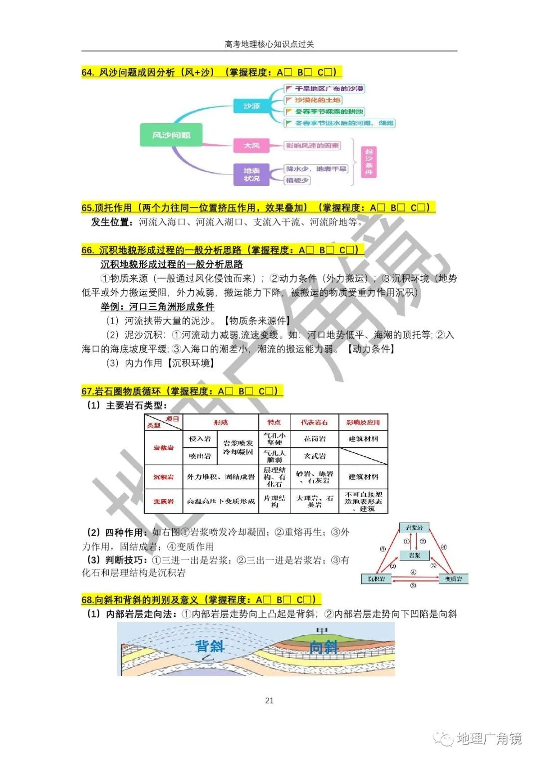 查缺补漏量化过关-《高三复习必备——高考地理核心考点过关手册(新课标版)》 第29张