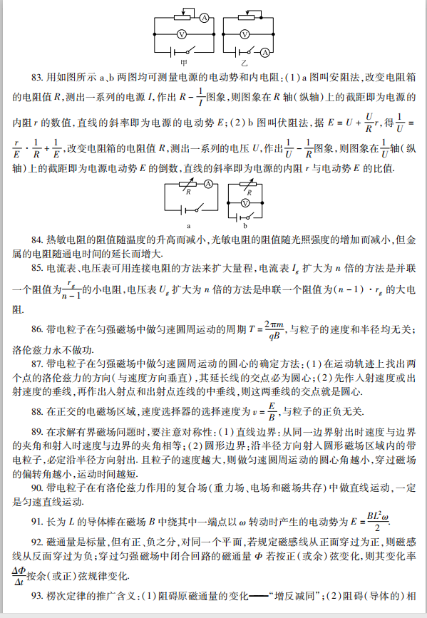 高考物理 :125个核心知识点归纳! 第7张