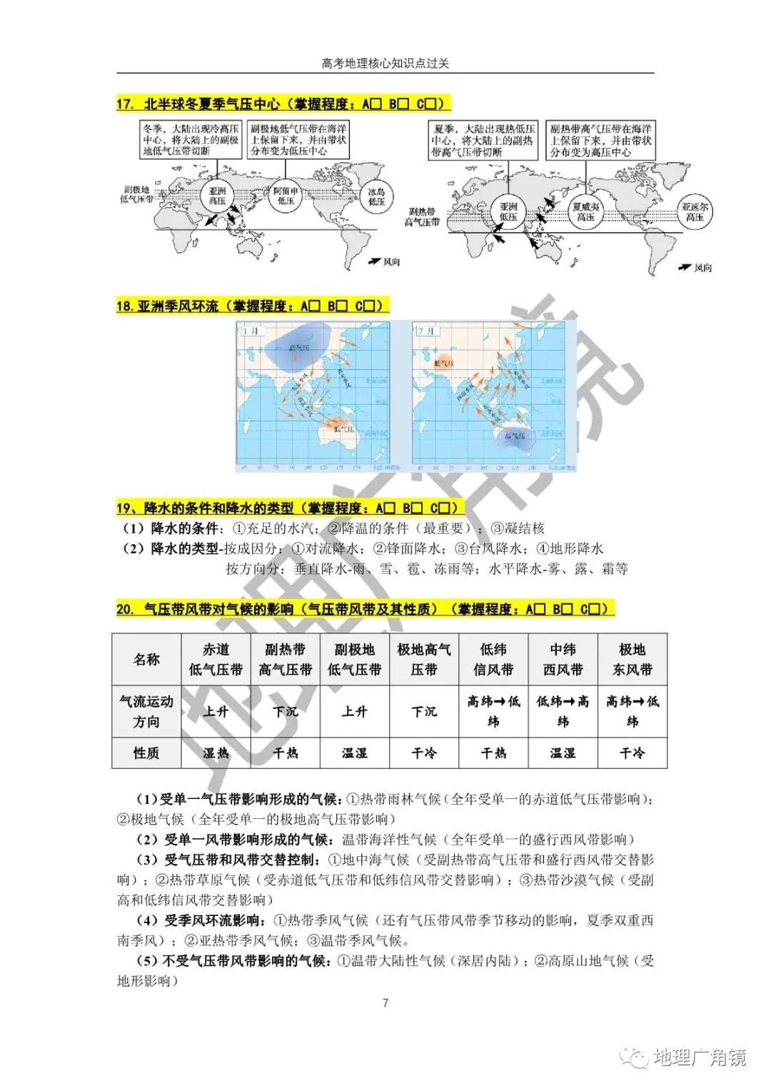 查缺补漏量化过关-《高三复习必备——高考地理核心考点过关手册(新课标版)》 第15张