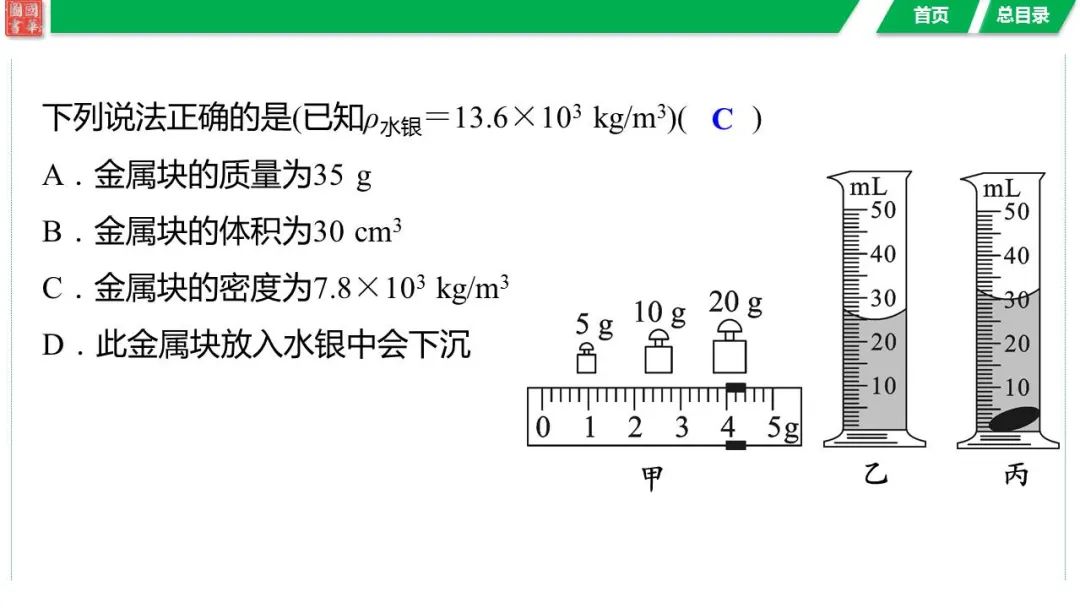 中考复习 第六讲 第2课时 密度的测量与应用 第39张