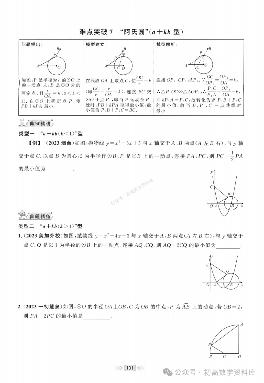 中考数学突破:路径与最值问题总结 第7张