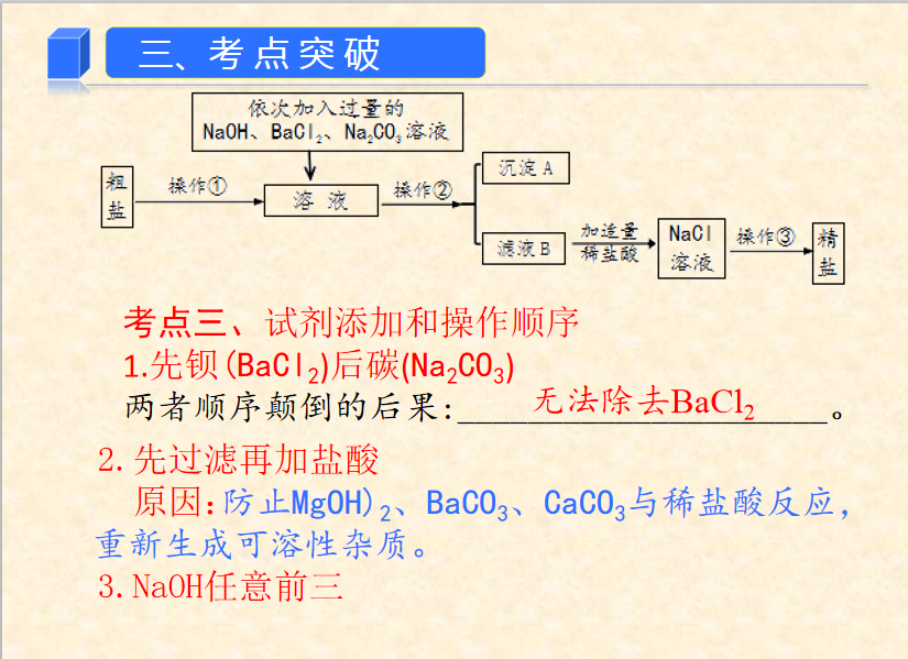 【中考化学】中考考点:粗盐提纯(知识要点+例题+专题训练) 第17张