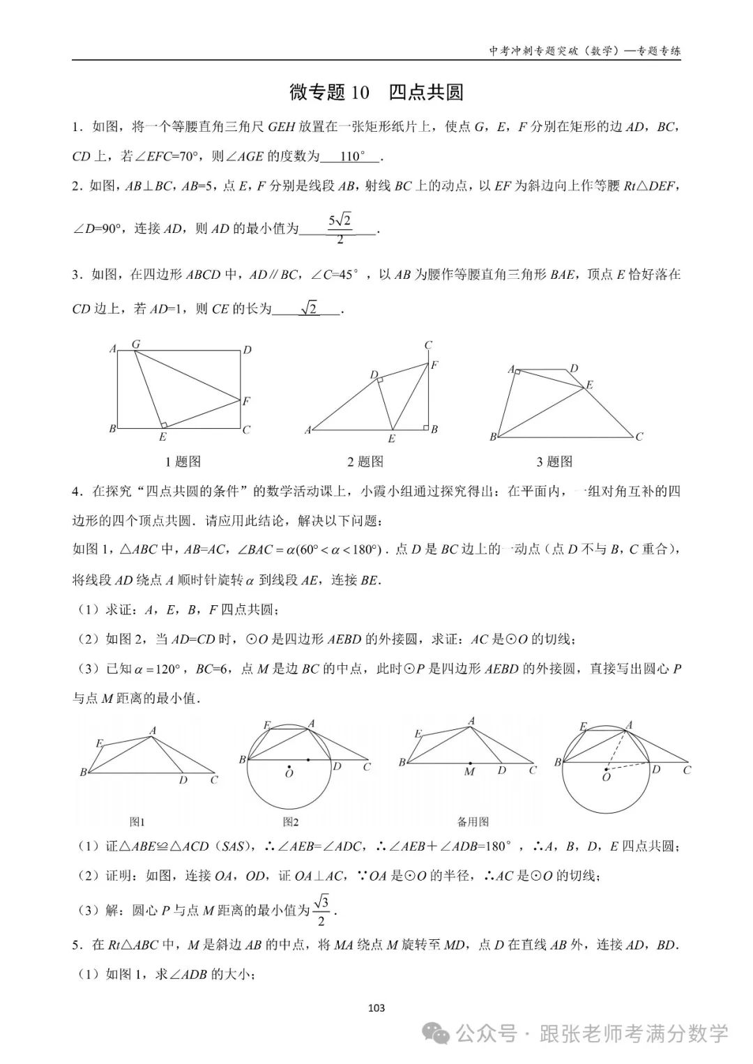 中考数学一二三轮复习冲刺满分(教师版)纸质书,看到最后 第47张