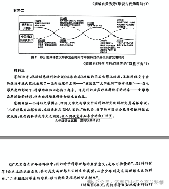 2024年山东中考统一命题样题(语文、数学,仅供参考) 第7张