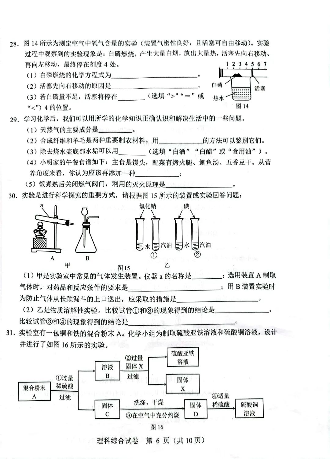 中考理综 | 2024河北省各地区一模卷含答案(共4套) 第124张