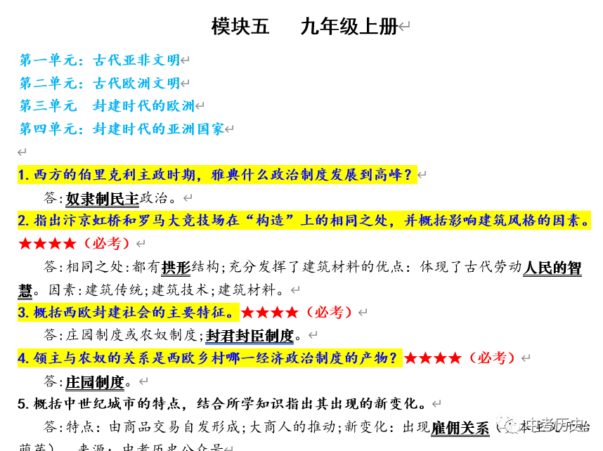 2024年中考历史终极冲刺背诵秘笈(免费更新) 第16张