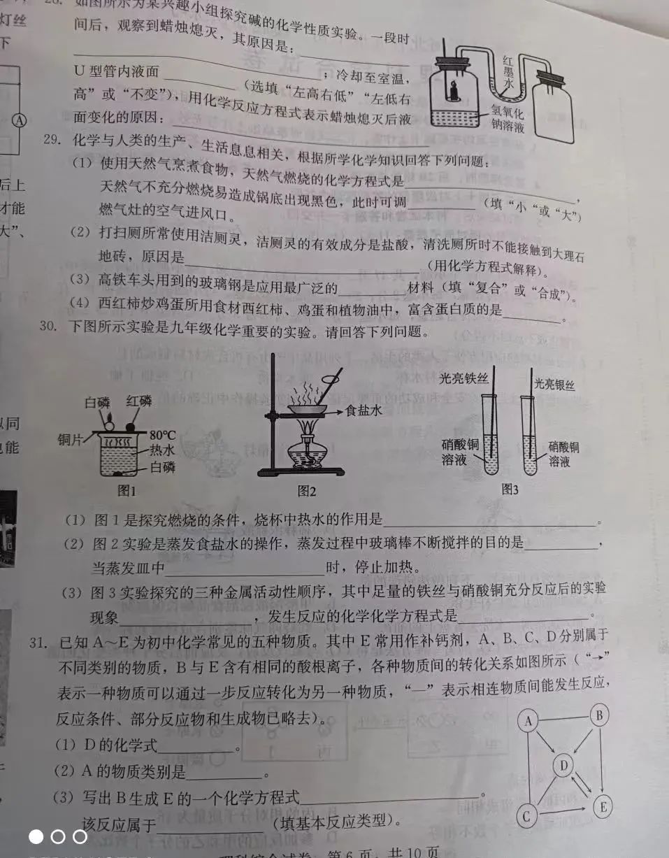 中考理综 | 2024河北省各地区一模卷含答案(共4套) 第15张