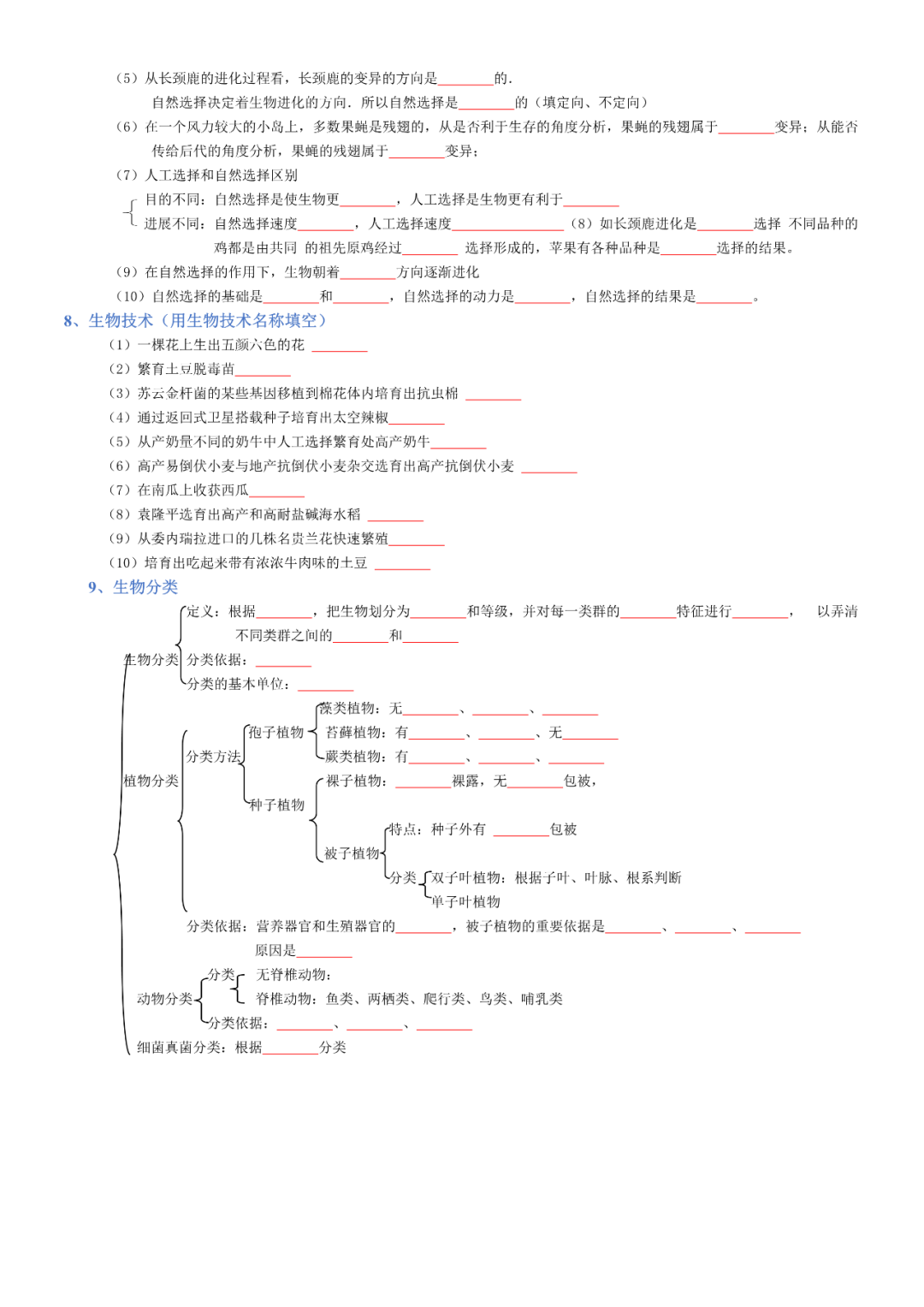 生物——八年级下册中考必背考点分册梳理 第25张