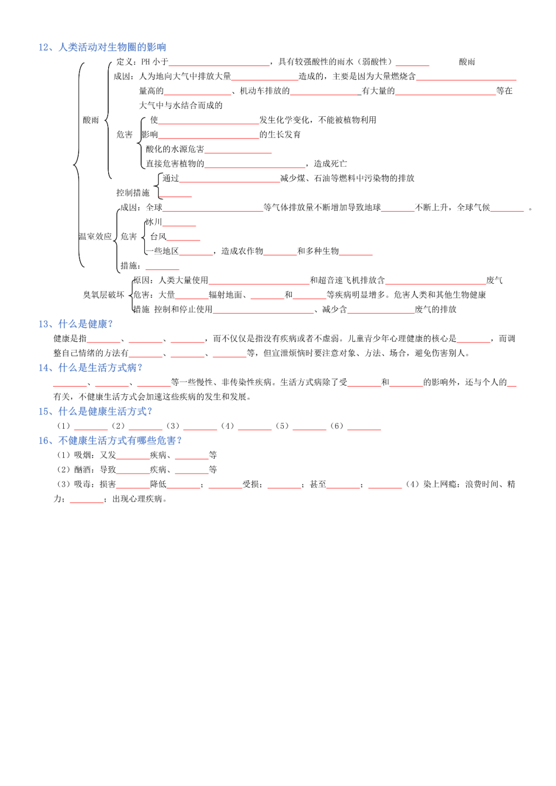 生物——八年级下册中考必背考点分册梳理 第31张