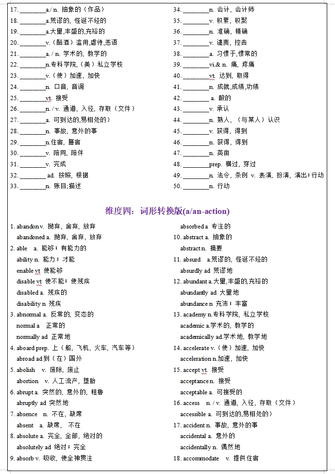 70天搞定高考英语3500词汇(英汉互译+词形转换+短语提炼+单句填空+熟词新意),统统拿下! 第3张