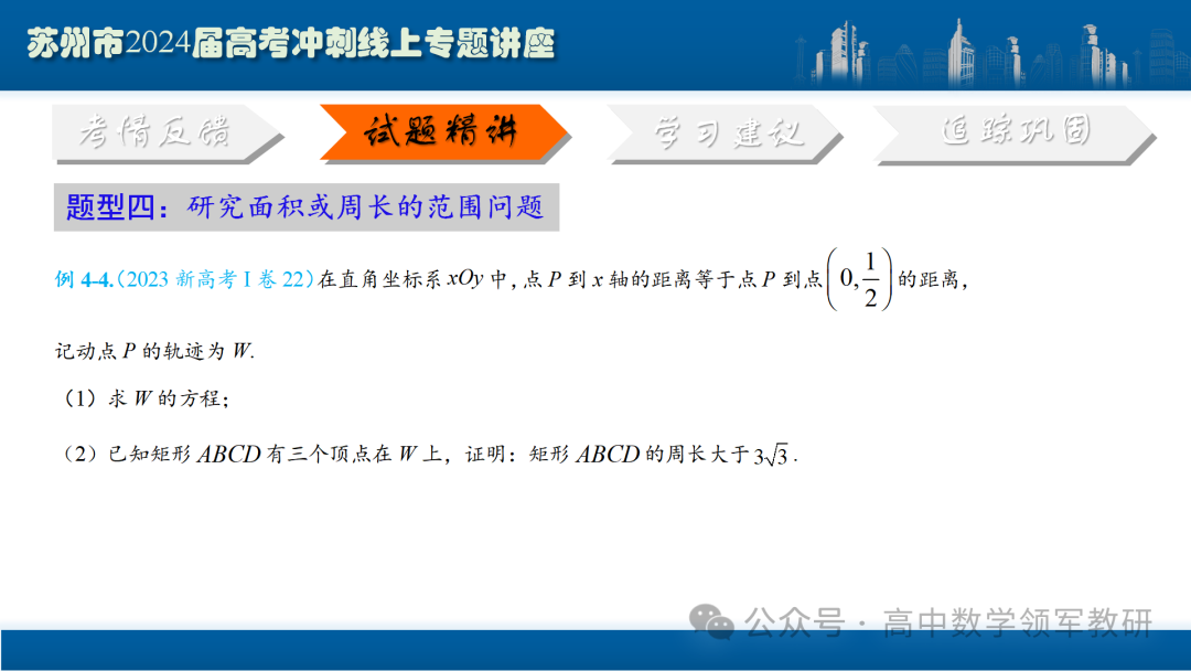 最后高考冲刺必备最优课件:平面解析几何“有解”思维→“优解”思路 第90张