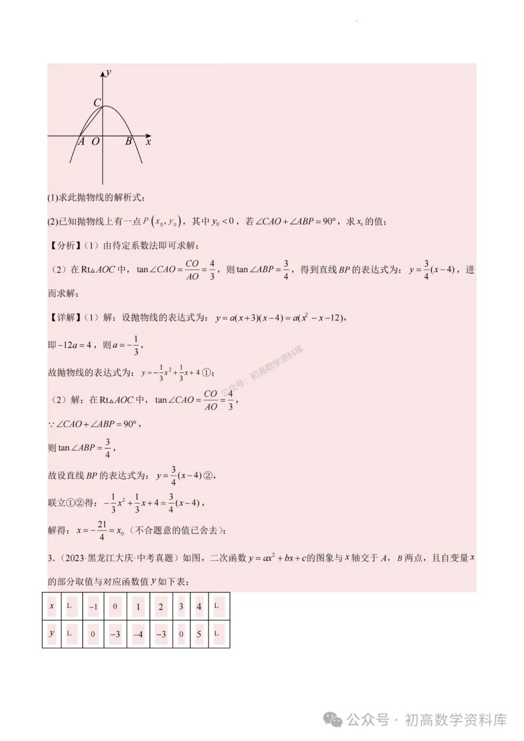 2024年中考数学重难点专题:二次函数中特殊角问题 第9张