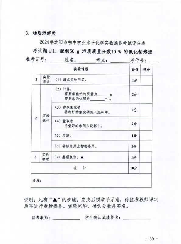 2024年沈阳市中考【理化生】实验操作考试题目公布→ 第10张