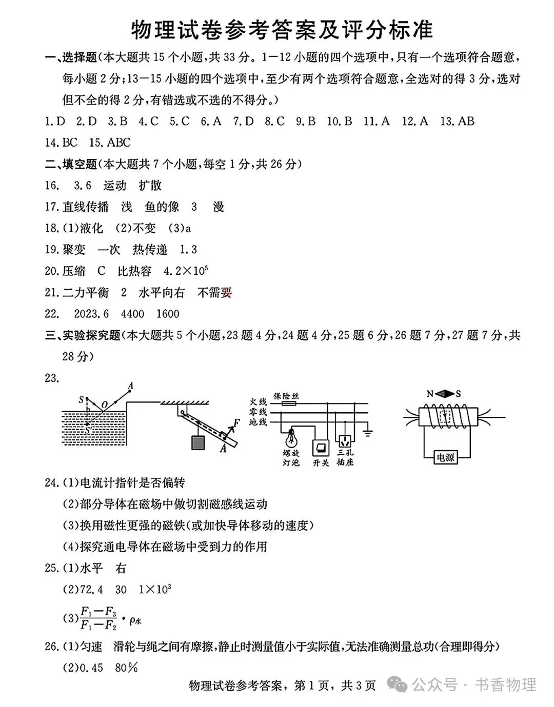 2024年中考模拟物理试题 第11张