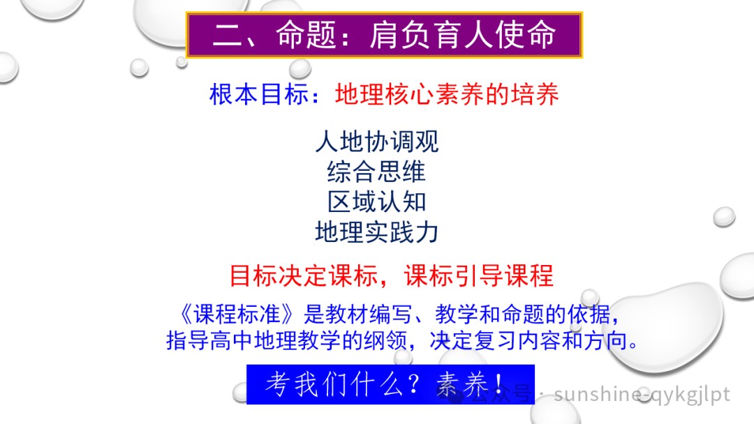 高考地理二轮复习:走近试题情景、把握命题意图 第6张