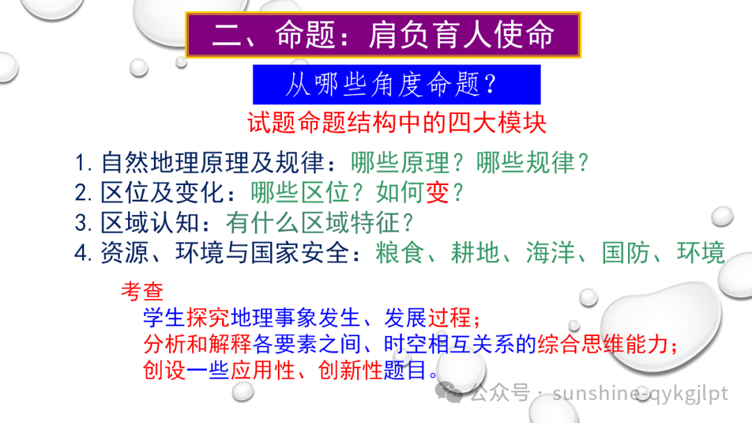 高考地理二轮复习:走近试题情景、把握命题意图 第7张