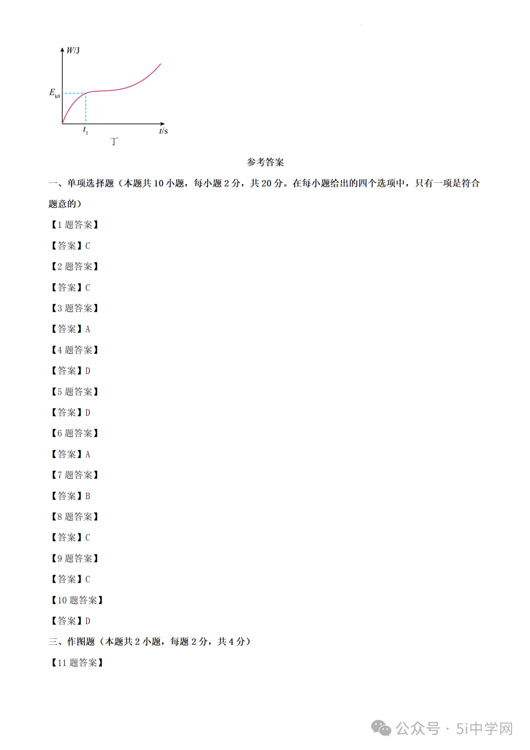 [中考试卷及答案]语数英物化全套(近5年级)地区 第38张