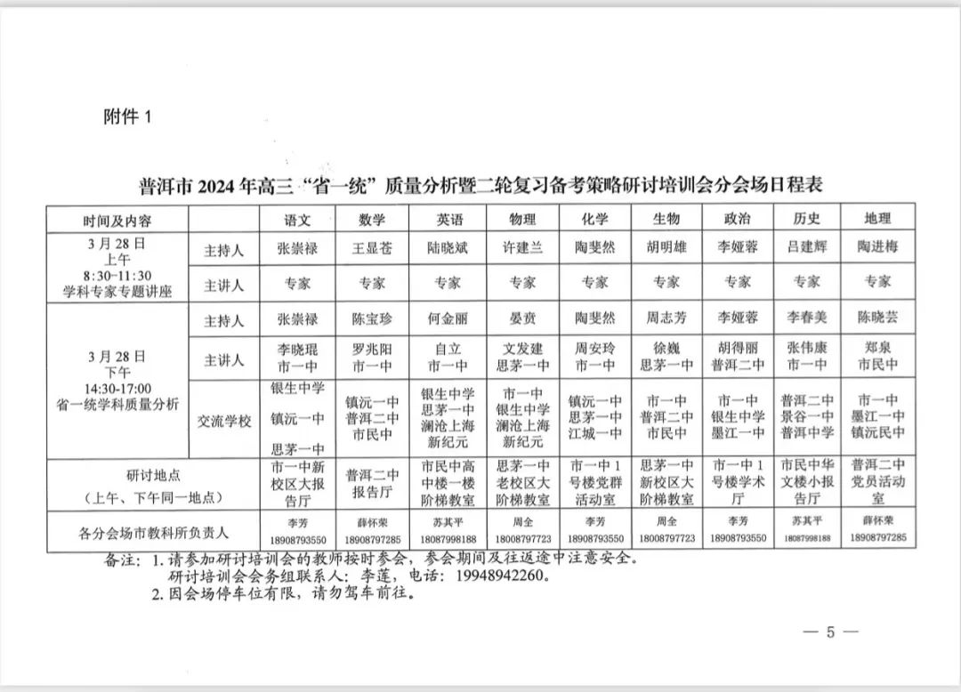 高考研讨‖墨江一中高三赴普洱市参加高考研讨会 第2张