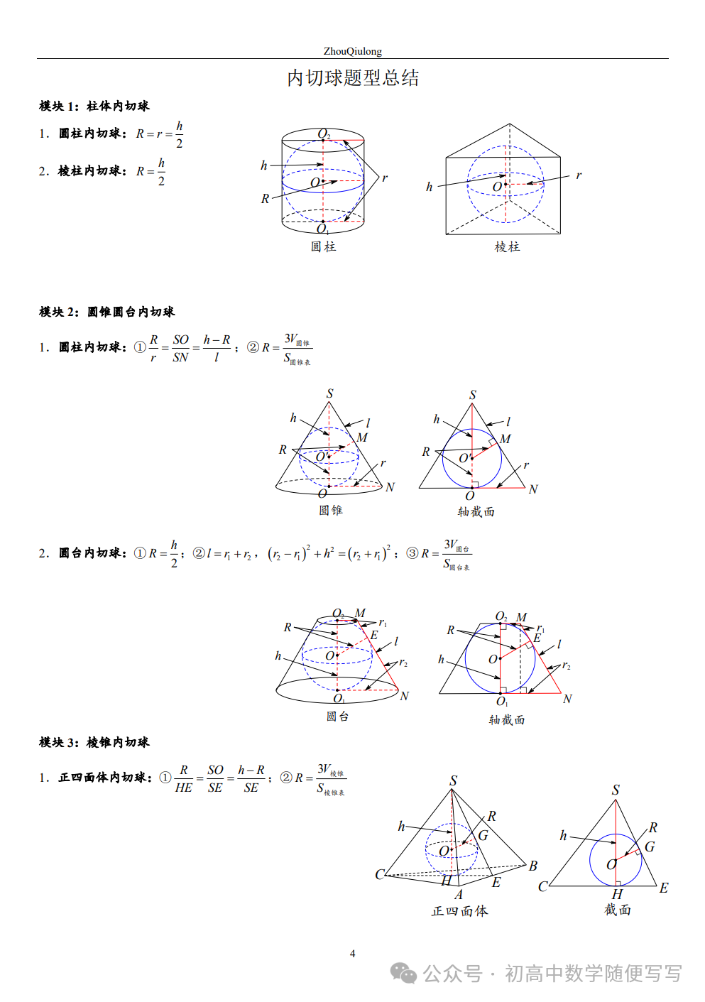 【高考】几何体外接球内切球常见题型总结 第4张