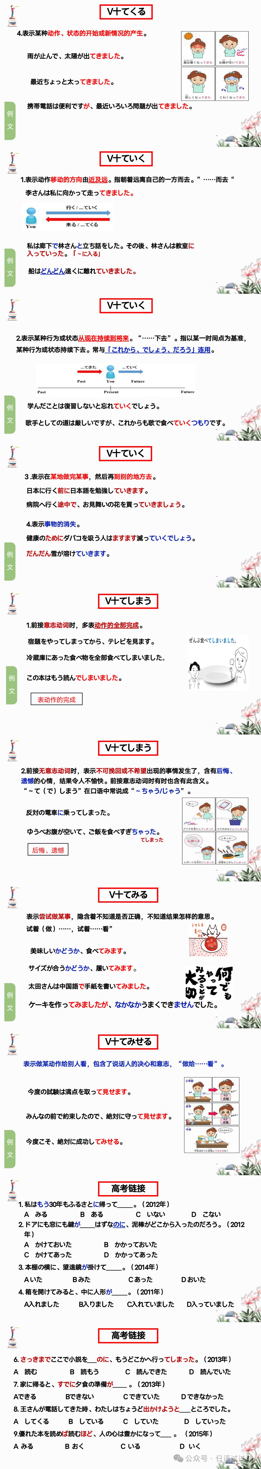 高考日语 一轮复习て形课件 第3张