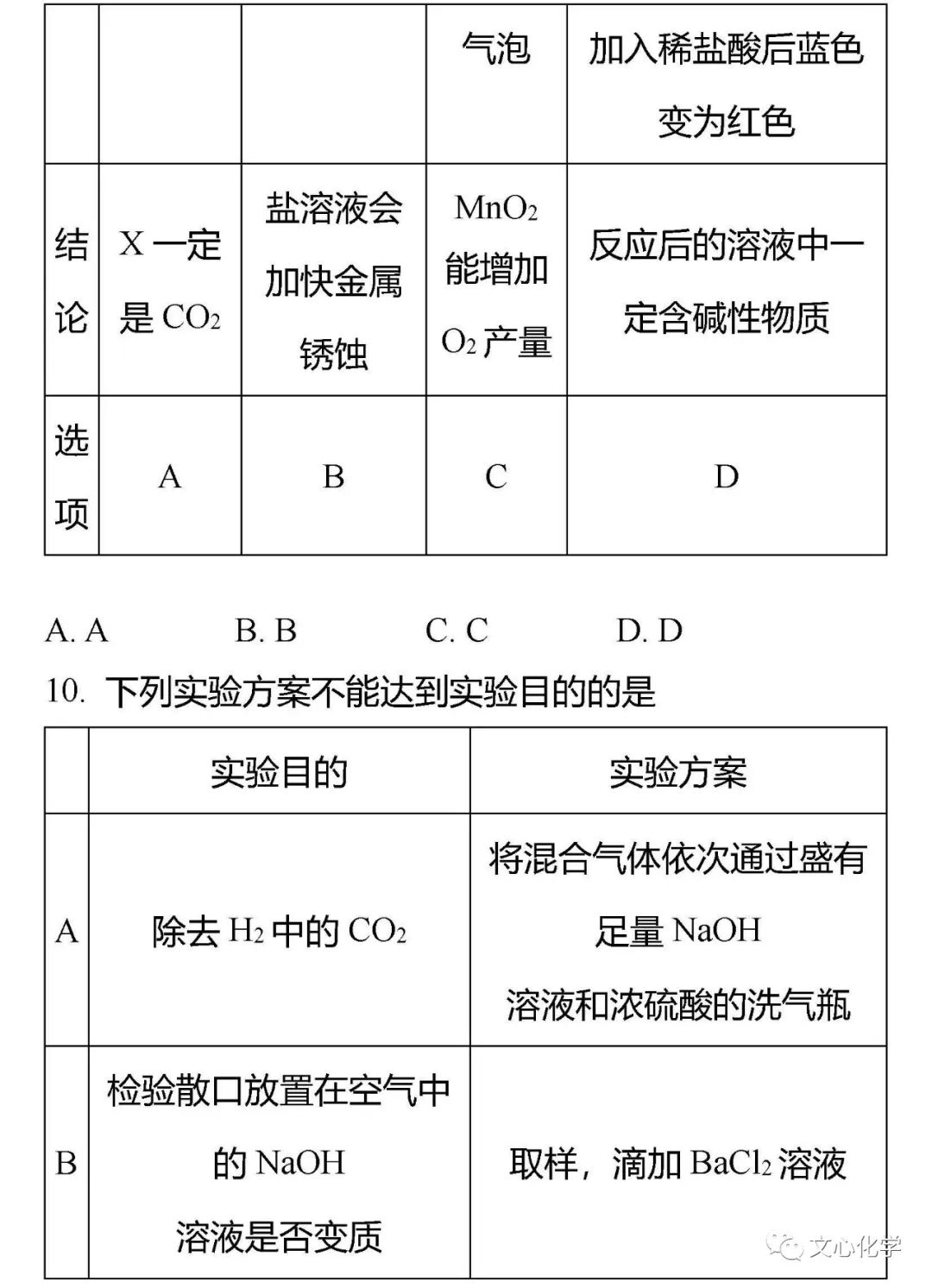 【中考模拟】2023-2024学年中考化学模拟试题3(分享打印版) 第5张