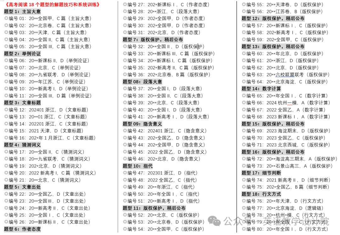 第3课:高考阅读易错题(令人望而生畏的标题归纳+附七个破解方法) 第40张