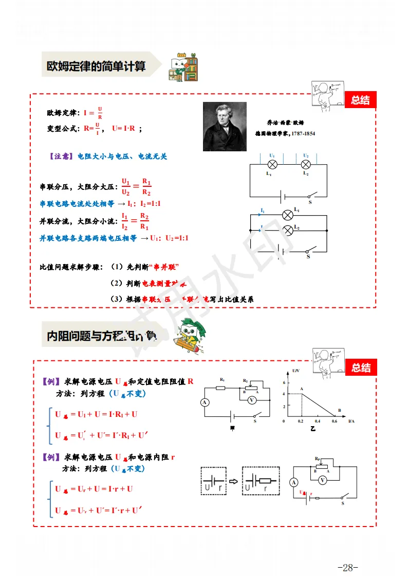 中考物理 | 一轮复习电学、热学九大专题知识点汇总 第39张