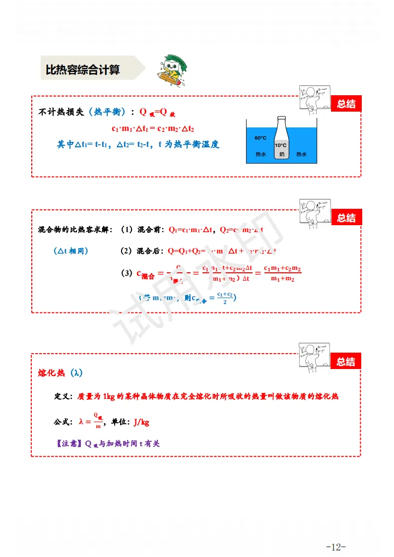 中考物理 | 一轮复习电学、热学九大专题知识点汇总 第17张