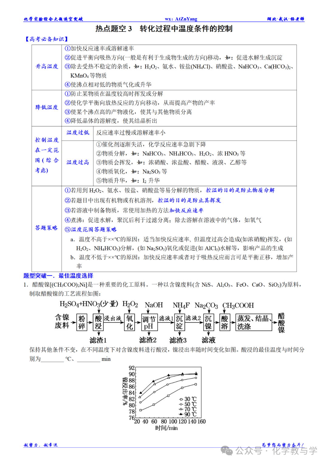 高考化学二轮||无机工艺流程大题逐空突破 第6张