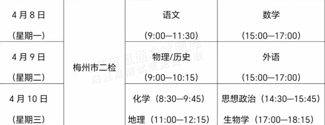 高考二模时间已定!深圳4月24-26日! 第3张