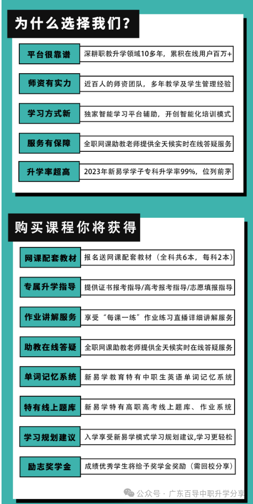 广东3+证书高职高考直播/录播网课班新课程 第7张