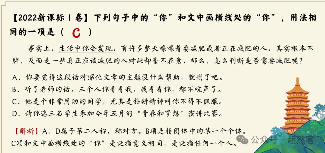 高考语言运用题之人称代词和称谓词的用法专项指导 第5张