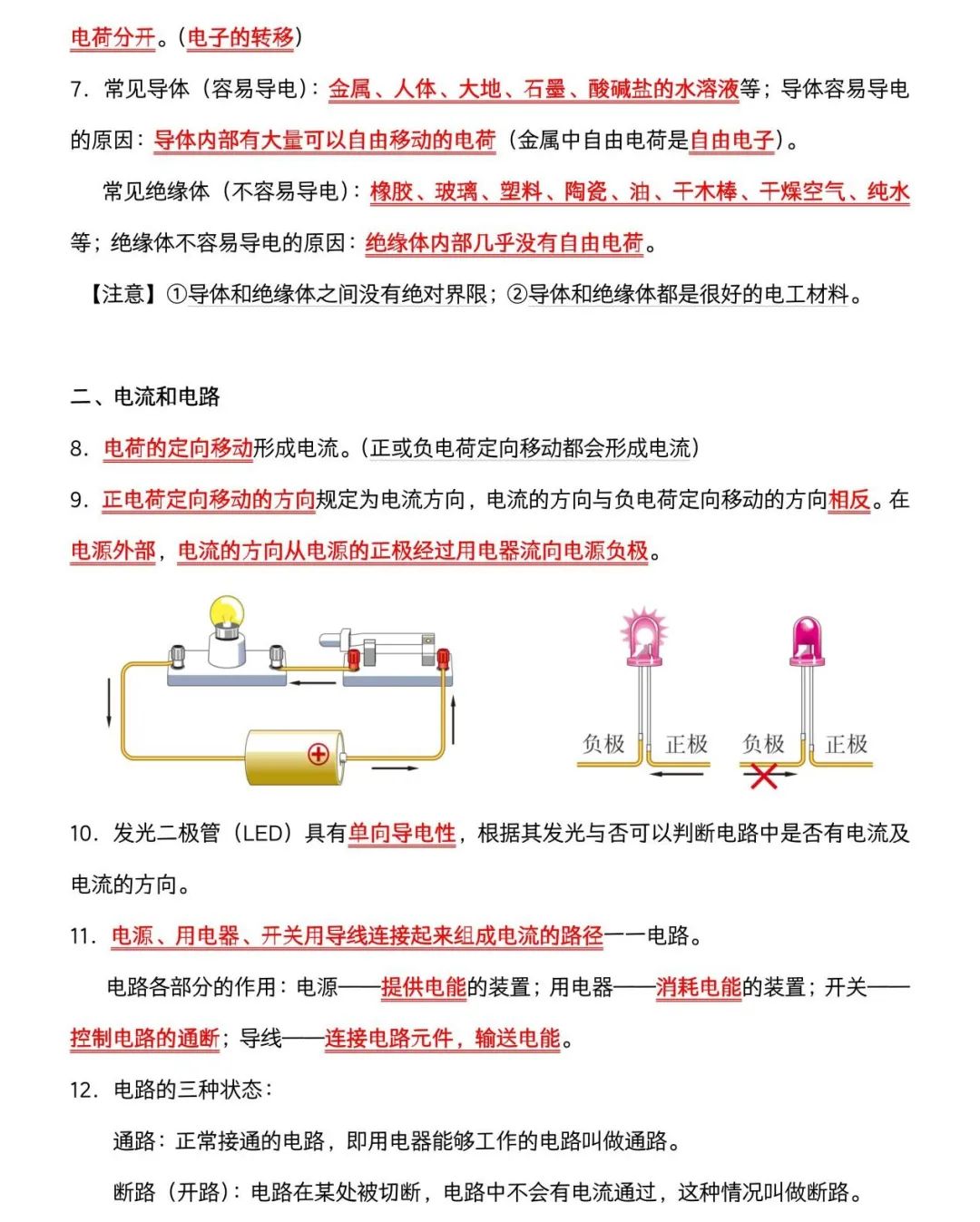 2024上海中考物理必考知识点(电路与电流) 第2张