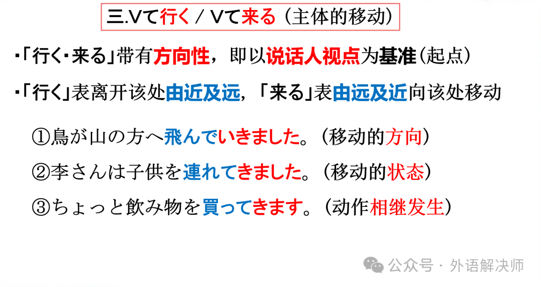 高考日语考点:て行く&てくる五种用法 第1张