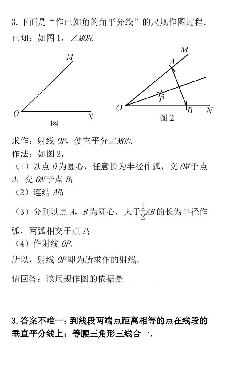 中考数学专题训练:尺规作图 第14张