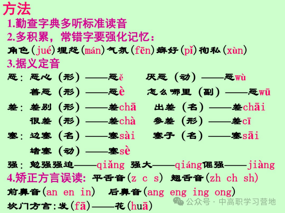 高考(含学考、3+证书)语文基础知识点总复习之一---字音 第9张