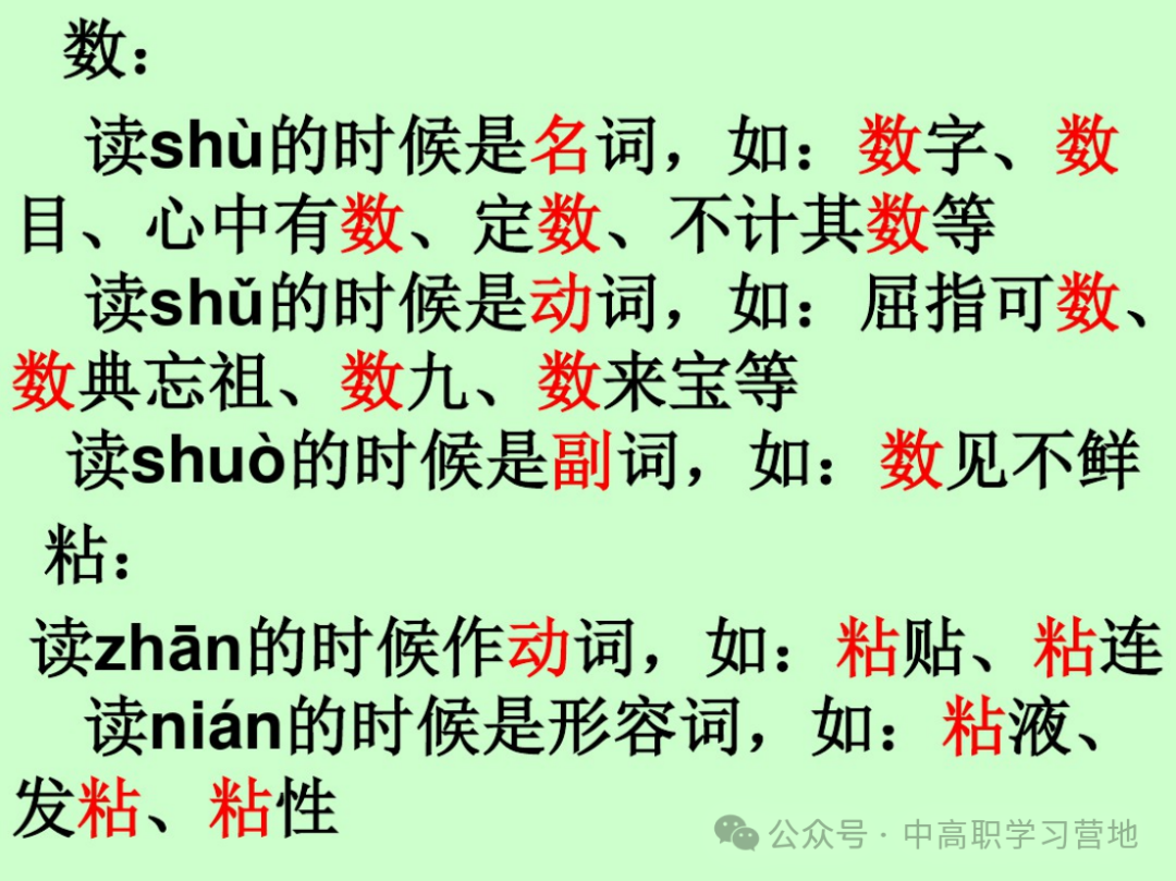 高考(含学考、3+证书)语文基础知识点总复习之一---字音 第27张