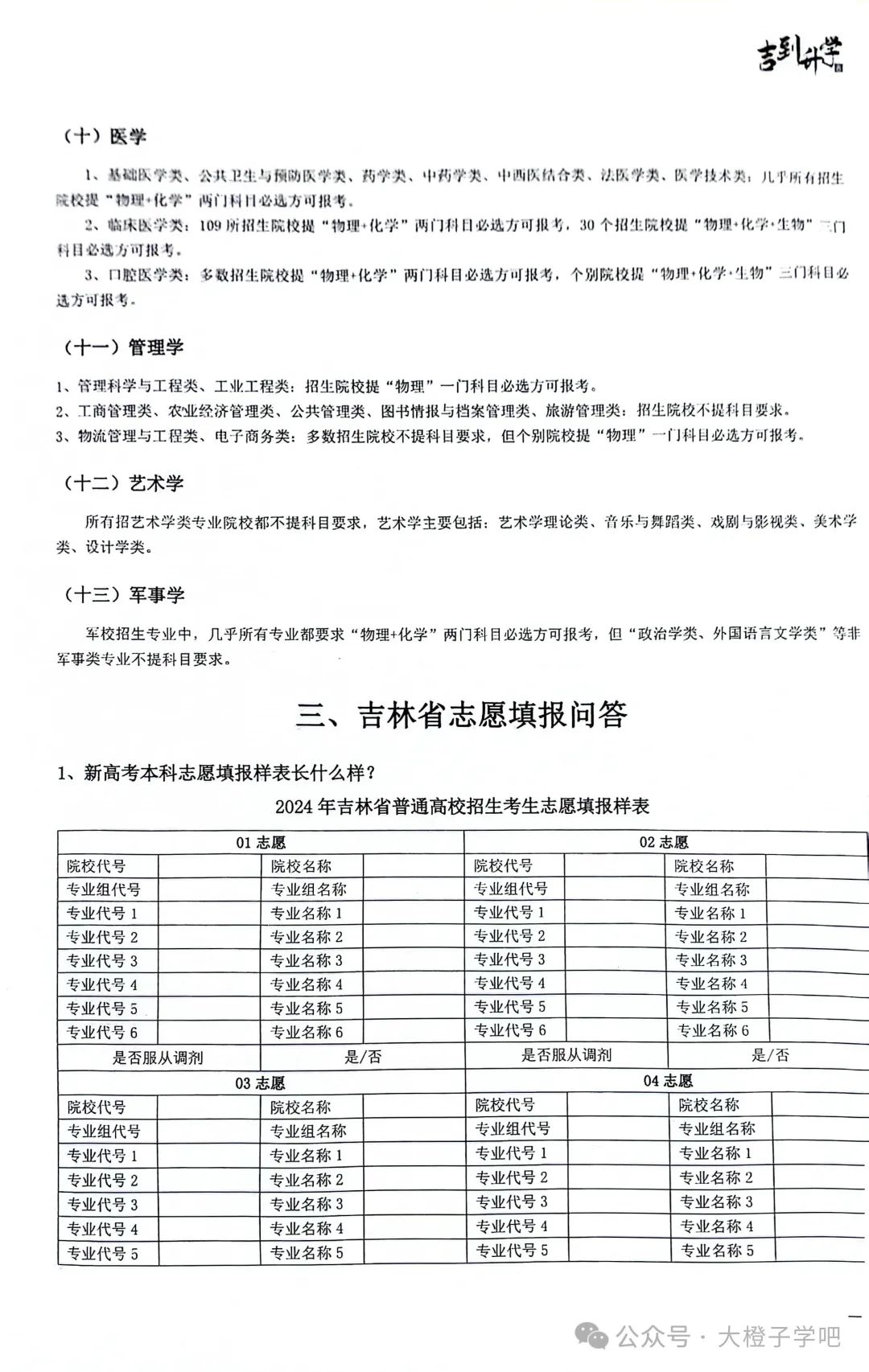 吉到升学 吉林地区高考报考,以及考生备考日历表 第5张