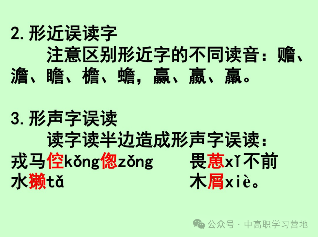 高考(含学考、3+证书)语文基础知识点总复习之一---字音 第15张