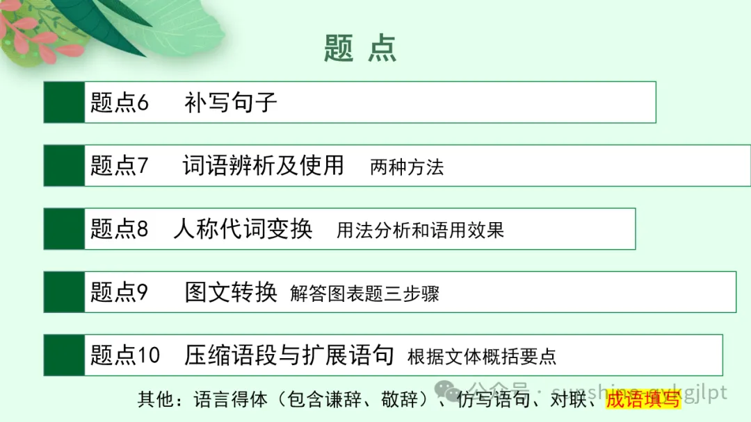 高考语言文字应用知识点题点框架思维导图 第2张