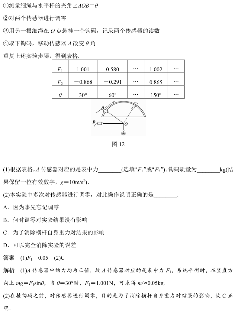 高考物理15个实验常考考点汇编(一) 第17张