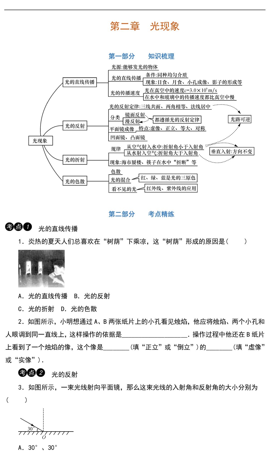 中考物理知识点梳理+考点精练+重难点突破(可打印) 第8张