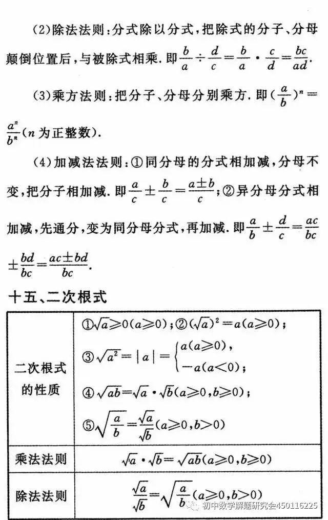 收藏:最全中考数学重要公式定理 第14张