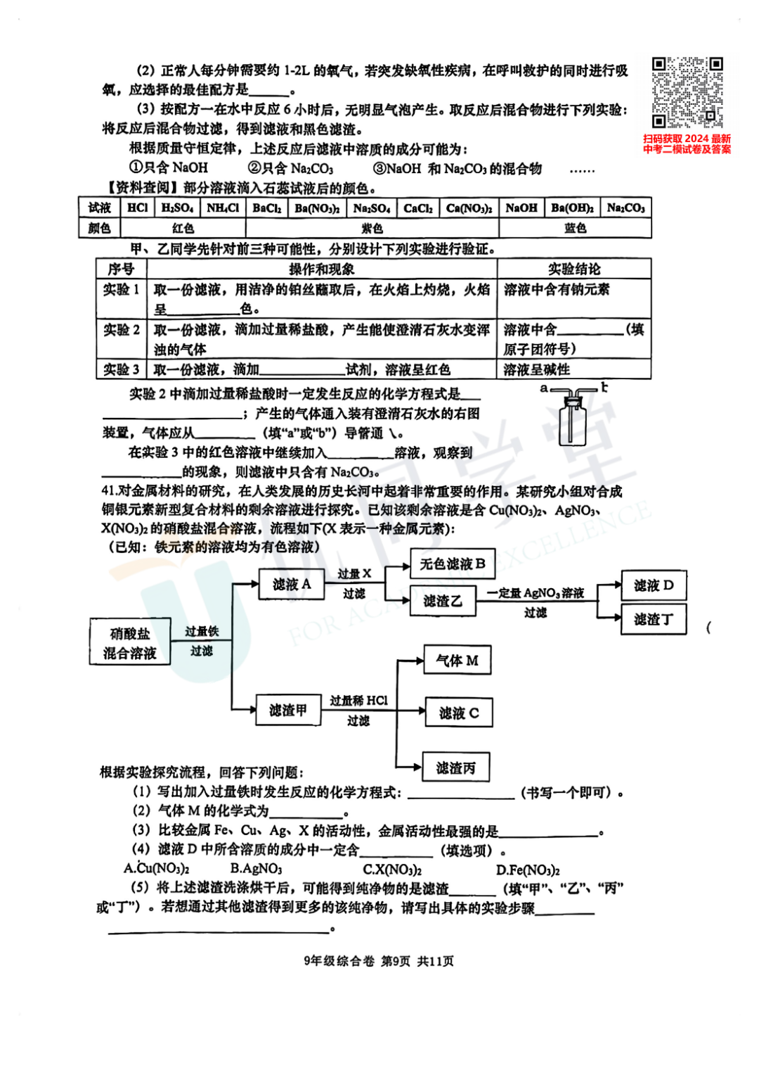 2024上海中考二模金山区语文、英语、物化跨学科试卷及答案 第26张