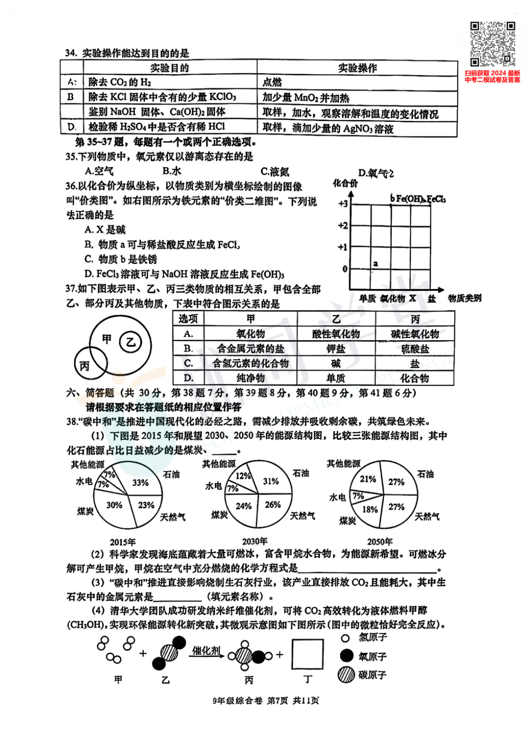 2024上海中考二模金山区语文、英语、物化跨学科试卷及答案 第24张