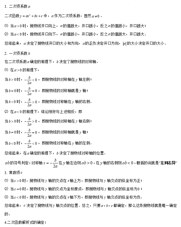 【中考专栏】2024年中考数学知识考点梳理(记诵版),初中毕业生复习必备知识(2)(共分为1、2两集) 第8张