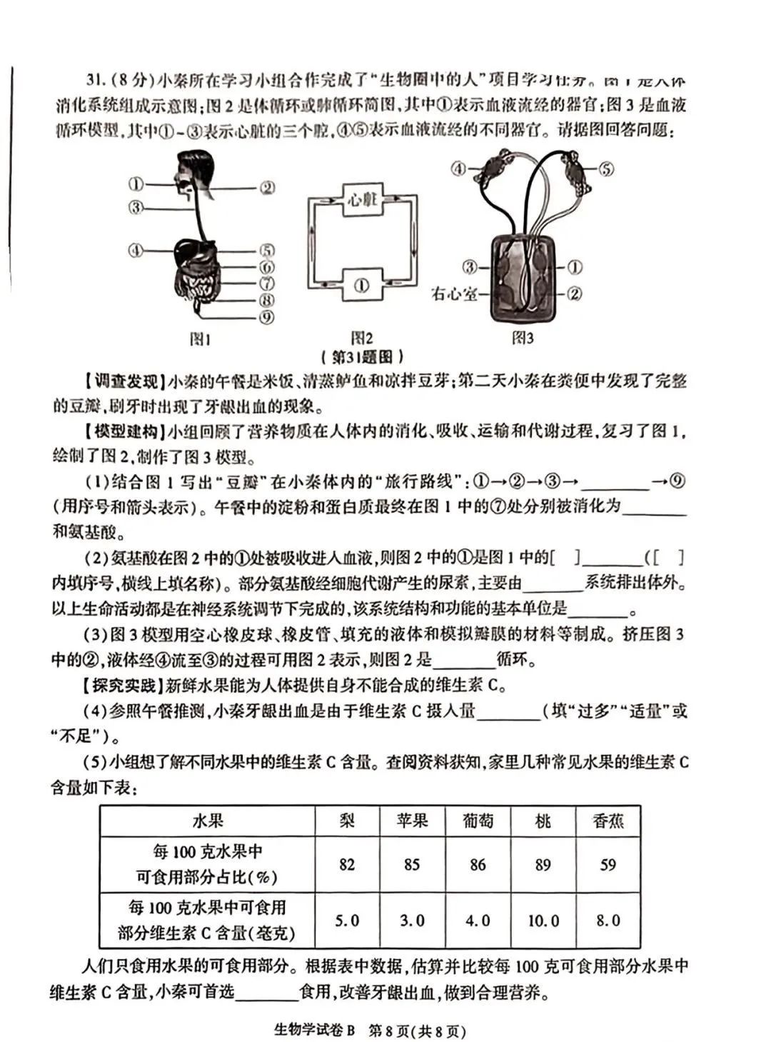 2023陕西中考试卷及答案汇总【生物篇】! 第10张