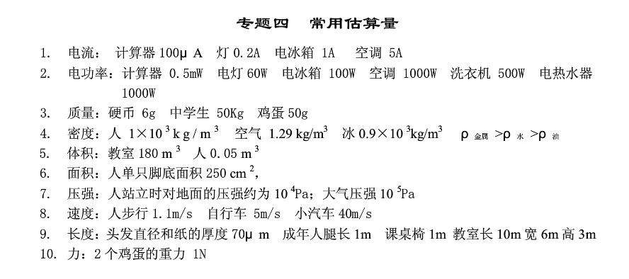 ​中考”物理公式+常考点“给你整理好了 第5张